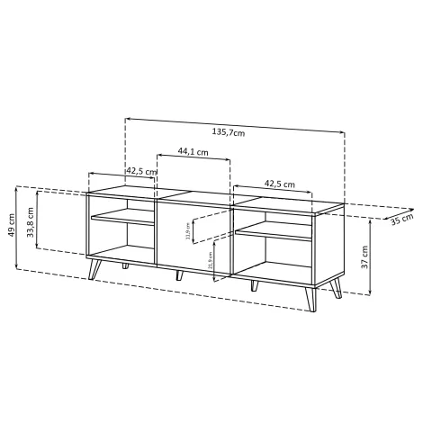 Fondi TV Schrank mit Weinregal - 3